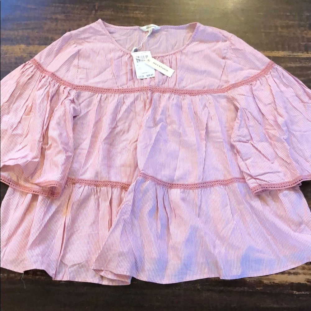 Candy cane striped swing top